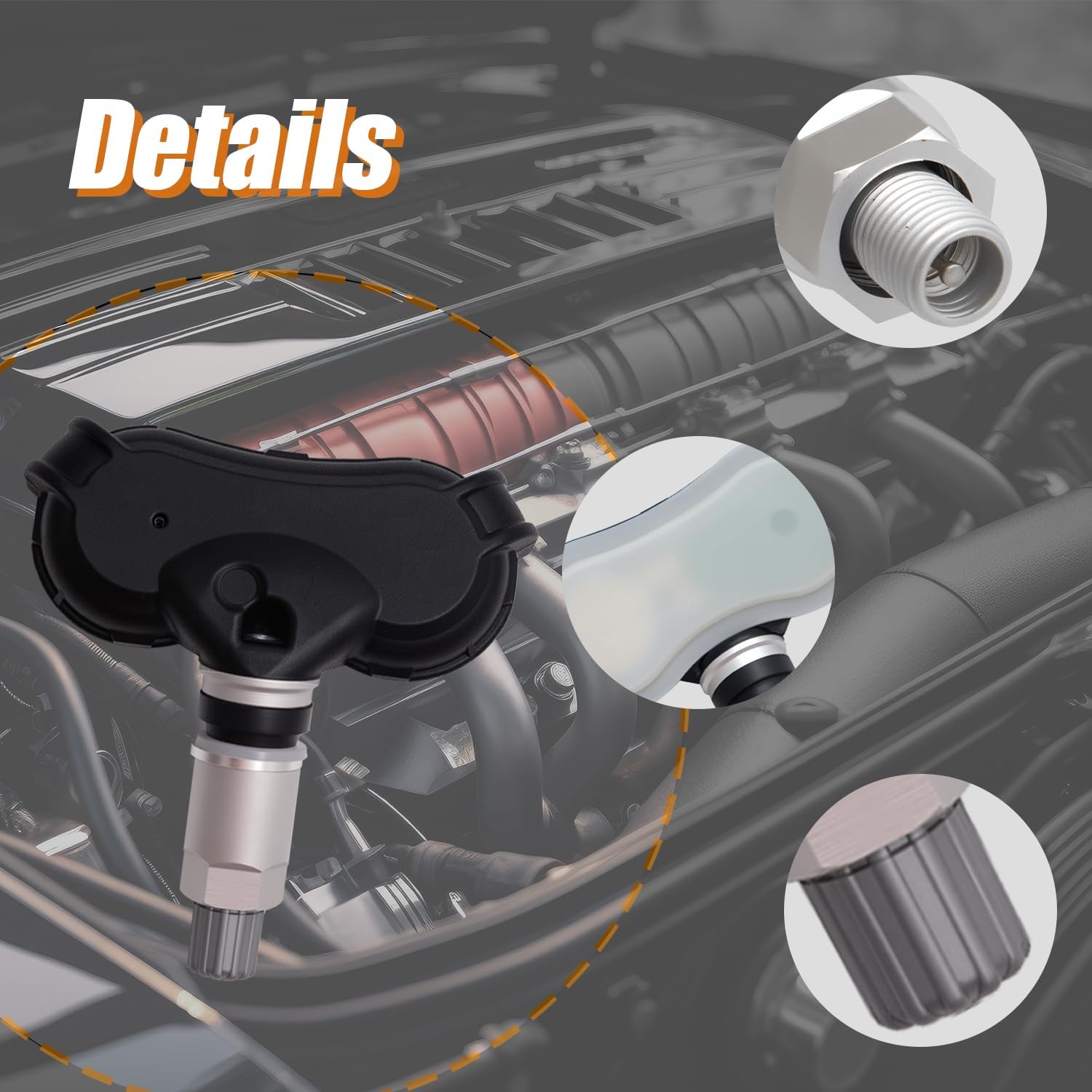 Pre-Programmed TPMS Sensor Tire Pressure Monitoring Sensor 426070C070 fit for Toyota 2008-2017 Sequoia 2006-2020 Sienna 2007-2017 Tundra, 42607-08010, 4260708010, 42607-0C070-315MHz (4)