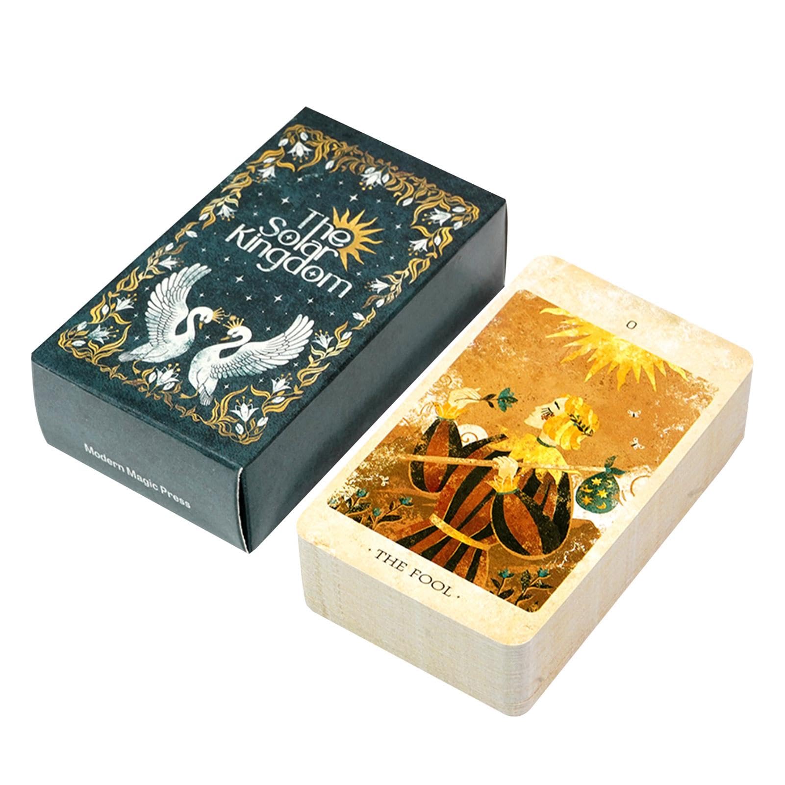 Oracle Tarot Cards | Psychic Tarot Cards | Kingdom Tarot Cards | Personal and Beginner Training Cads, 78 Cards Tarot Deck with Guidebook Oracle Cards for Spiritual and Energetic Resonance