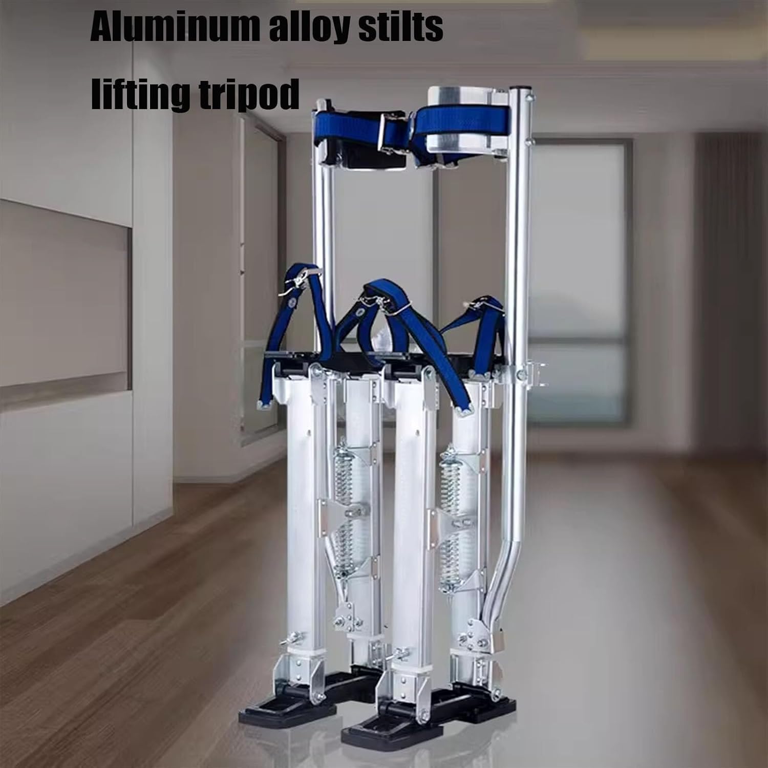 Adjustable Aluminum Drywall Stilts, Heavy-Duty Tool for Painting, Taping & Decoration, Load Capacity 120kg, Height Adjustable 15"-40"