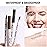 Music Flower Eyebrow Pen, Liquid Eyebrow pen, Waterproof Brow Pencil with Micro-Fork Tip, Smudgeproof Long Lasting Fine Sketch Microblading Pen-Dark grey