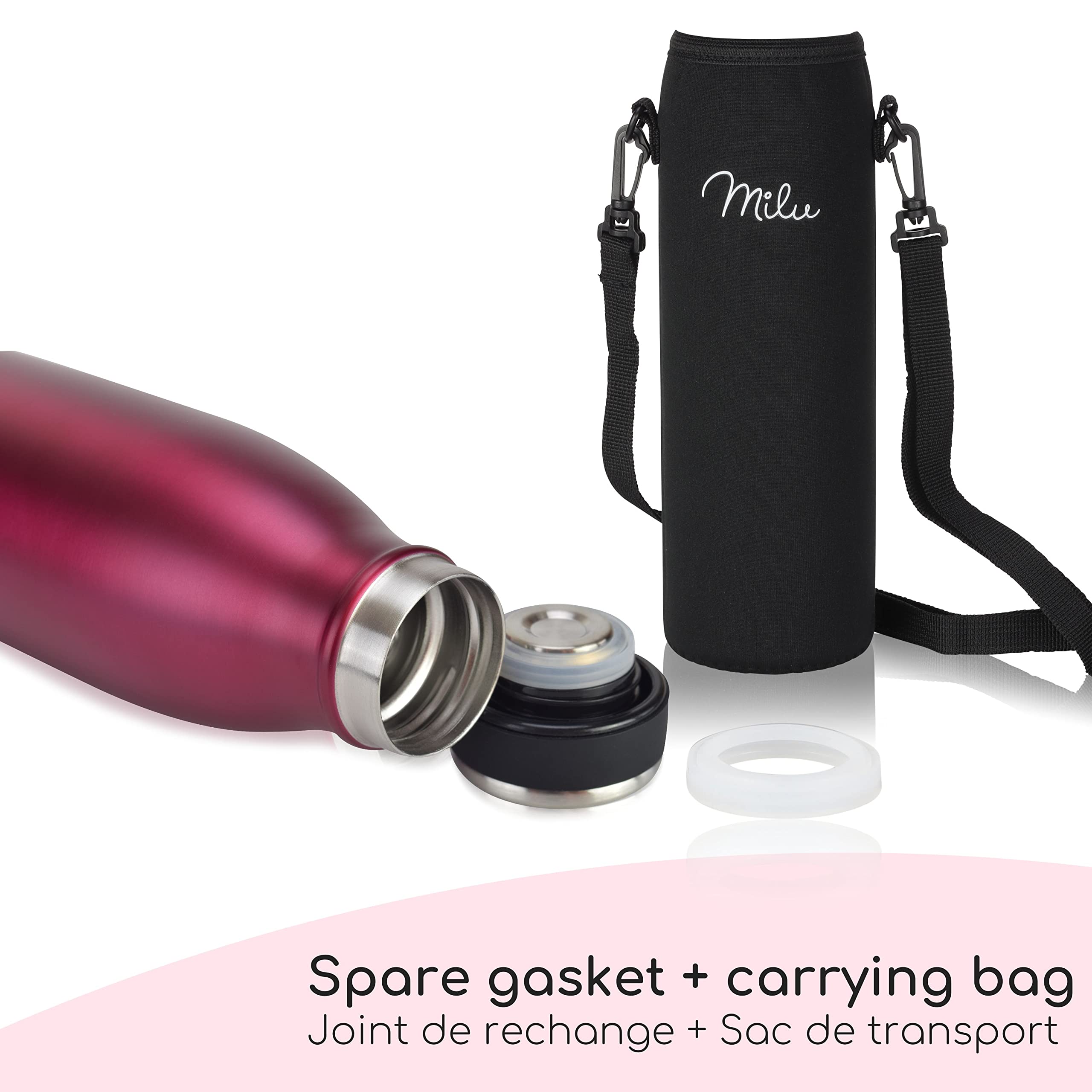 Housse Néoprène Milu Pour Gourde Isotherme - Protection Et Transport Facile