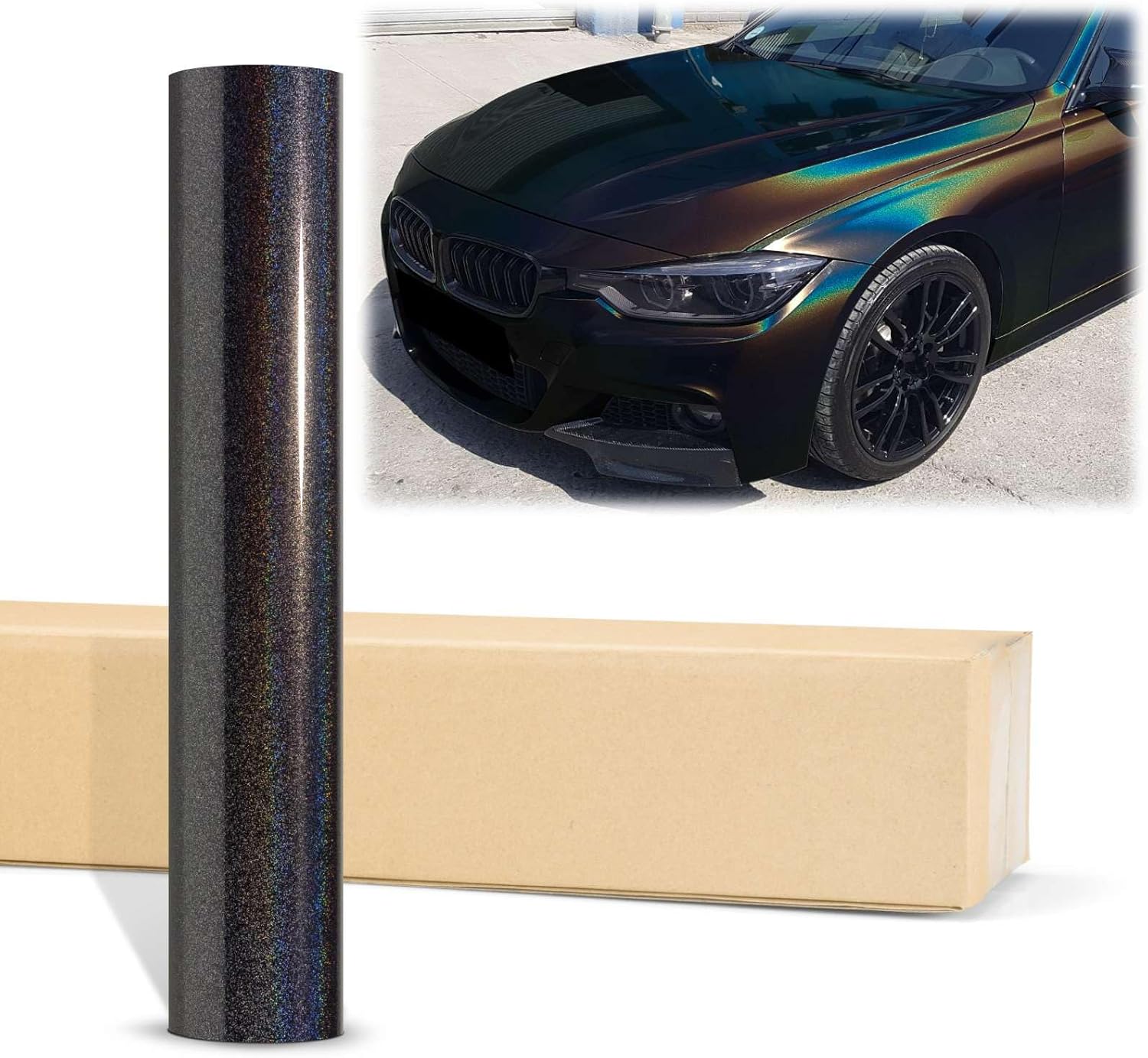 2pcs 4x8 Inch Matte Black Vinyl Wrap Samples - Textured Car Sticker Film With Air Release Technology