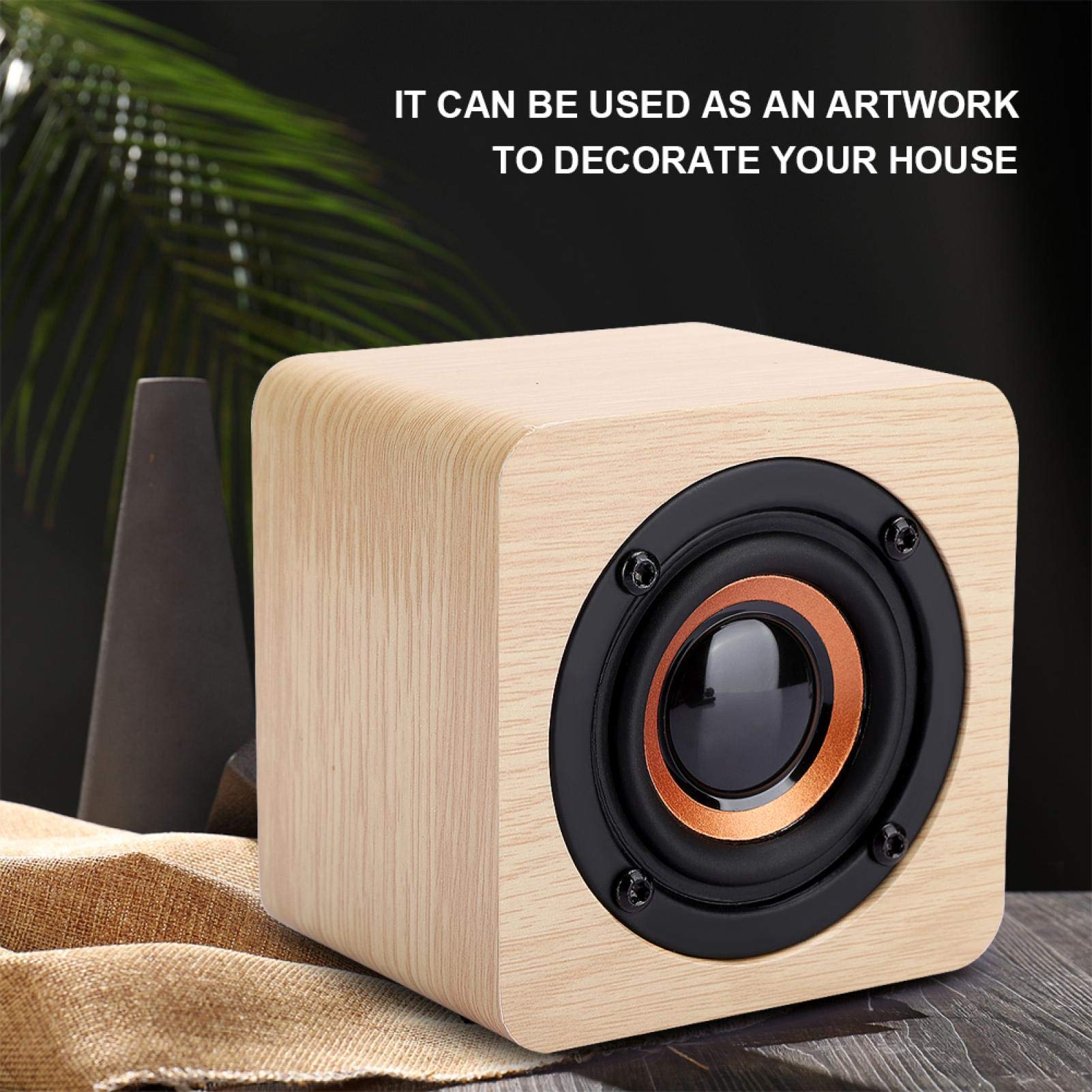 Cassa Bluetooth Vintage In Legno Da 80W – Con Tracolla In Pelle, Griglia In Tessuto E Batteria Da 10.000 MAh!