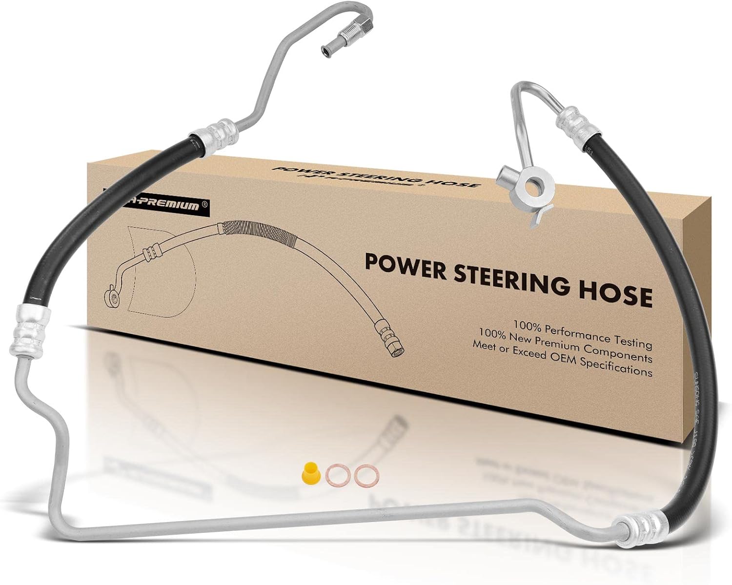 A-Premium Power Steering Pressure Hose Line Assembly Compatible with Toyota Tacoma 1995-2000, 3.4L, Pump to Rack/Gear