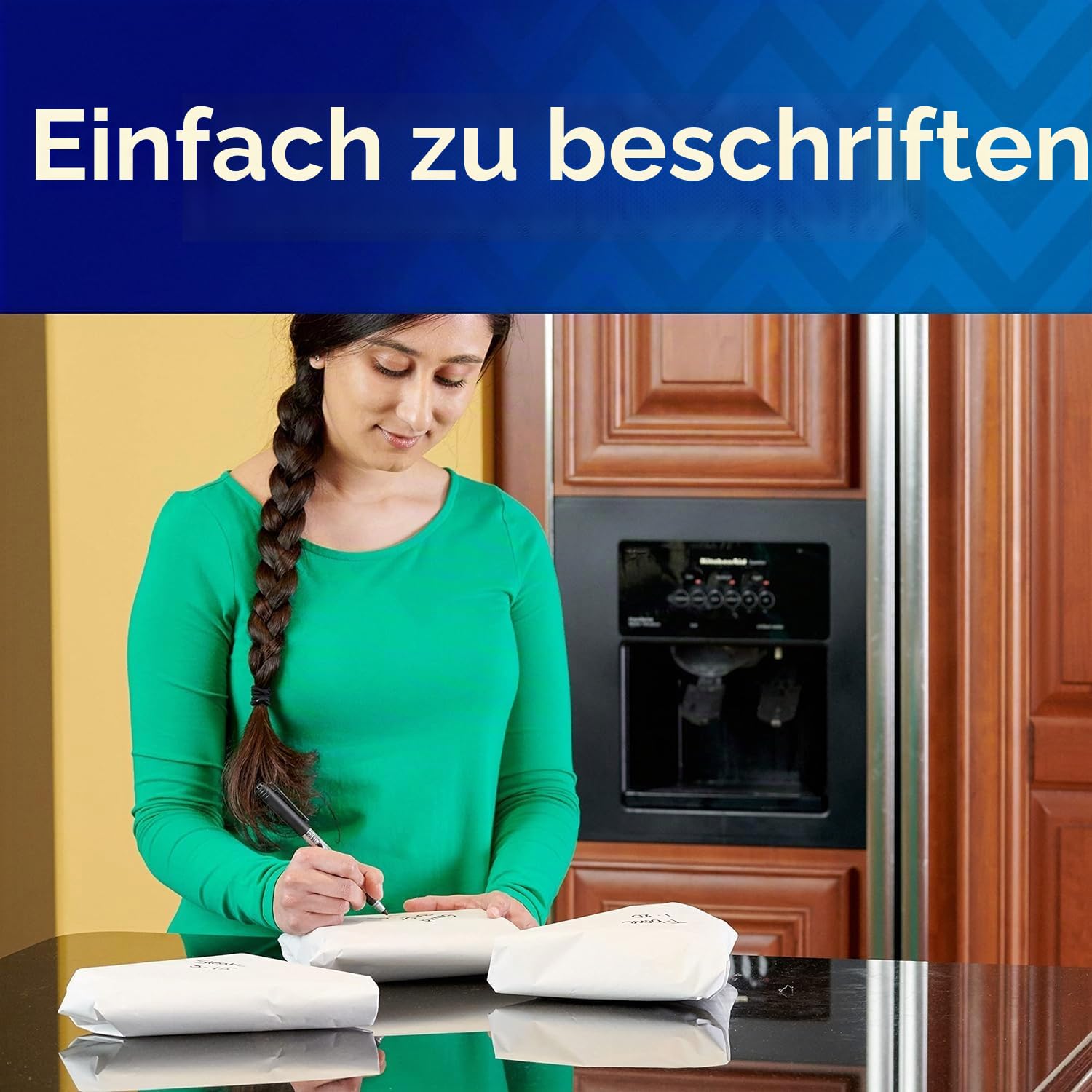 Reynolds Küchen kunststoffbeschichtetes Gefrierpapier | Bekämpfen Sie Gefrierbrand mit Reynolds Gefrierpapier | Perfekt für Kunst & Handwerk & Applikation | Packung mit 3 Rollen, 381 mm x 12 m