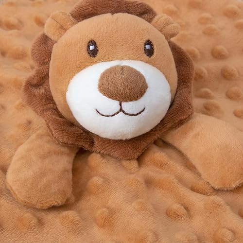 Miniatura 2 de Manta de seguridad para bebé, tela suave de lunares minky con respaldo de satén sedoso, manta de bebé animal para bebés y niños pequeños, color