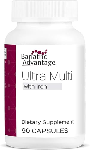 Bariatric Advantage Ultra Multi con hierro, multivitamínico diario de alta potencia para pacientes de cirugía bariátrica con 22 vitaminas y