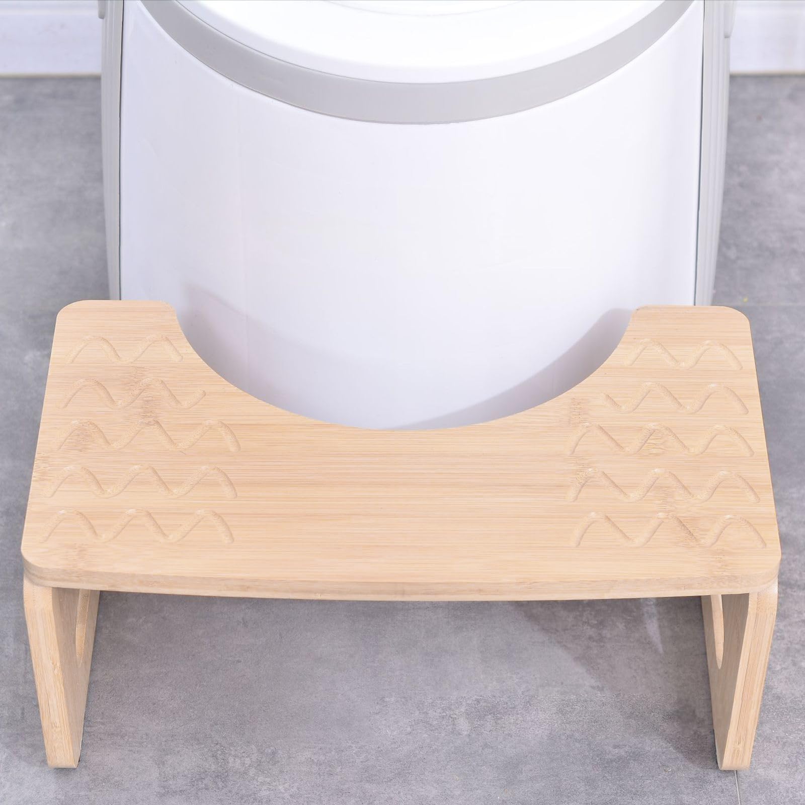 Sgabello da toilette in bambù, sgabello da toilette pieghevole per adulti, sgabello da bagno sano e portatile a piedi per WC Squatty Potty per costipazione, gonfiore