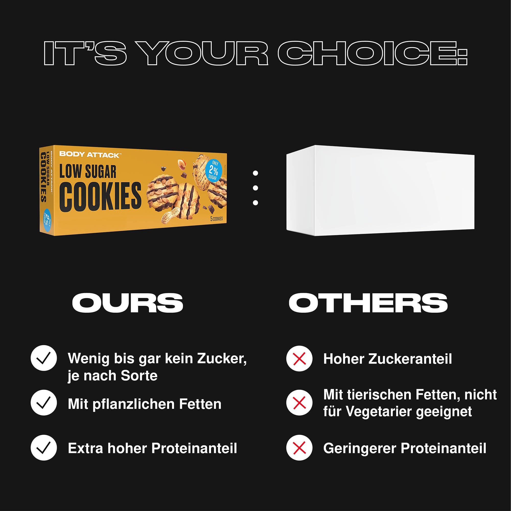 Low Carb Cookies Chocolate 6 x 20 gr