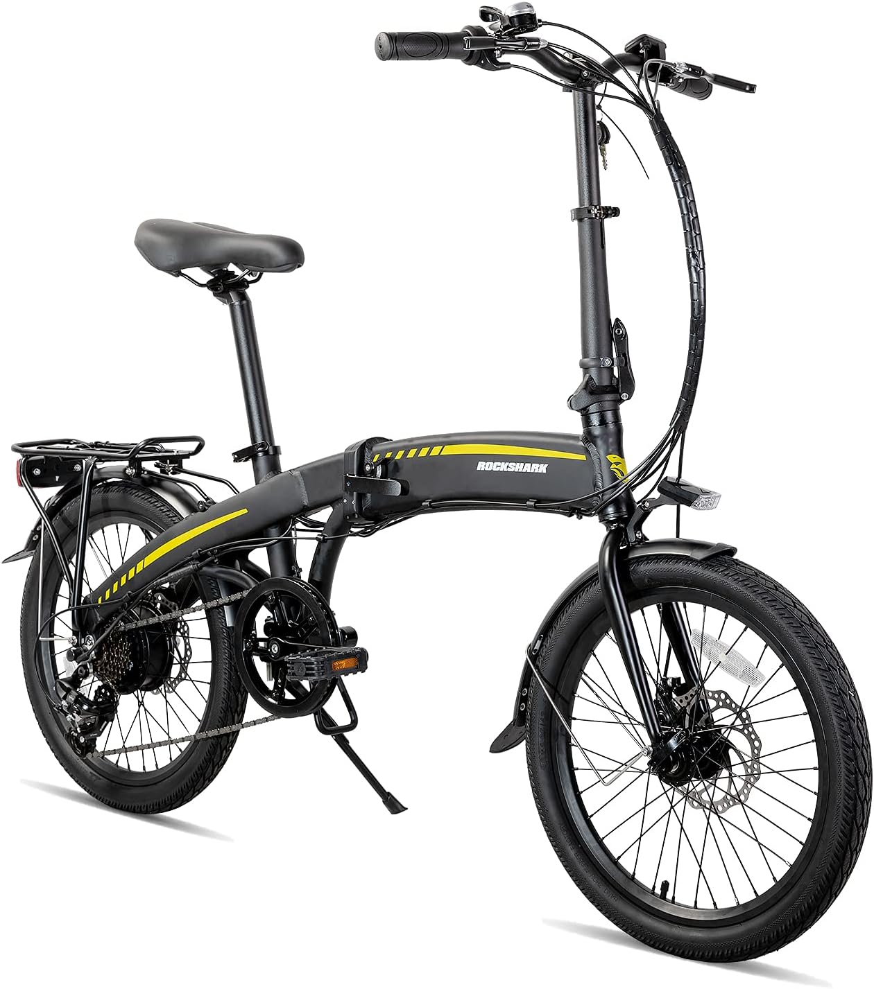 Hiland 20 inch Folding Electric Bike for Adults with 250W Motor, 36V 7.8AH Removable Battery, Front Light & 7-Speed Electric Bicycles, Urban Ebike