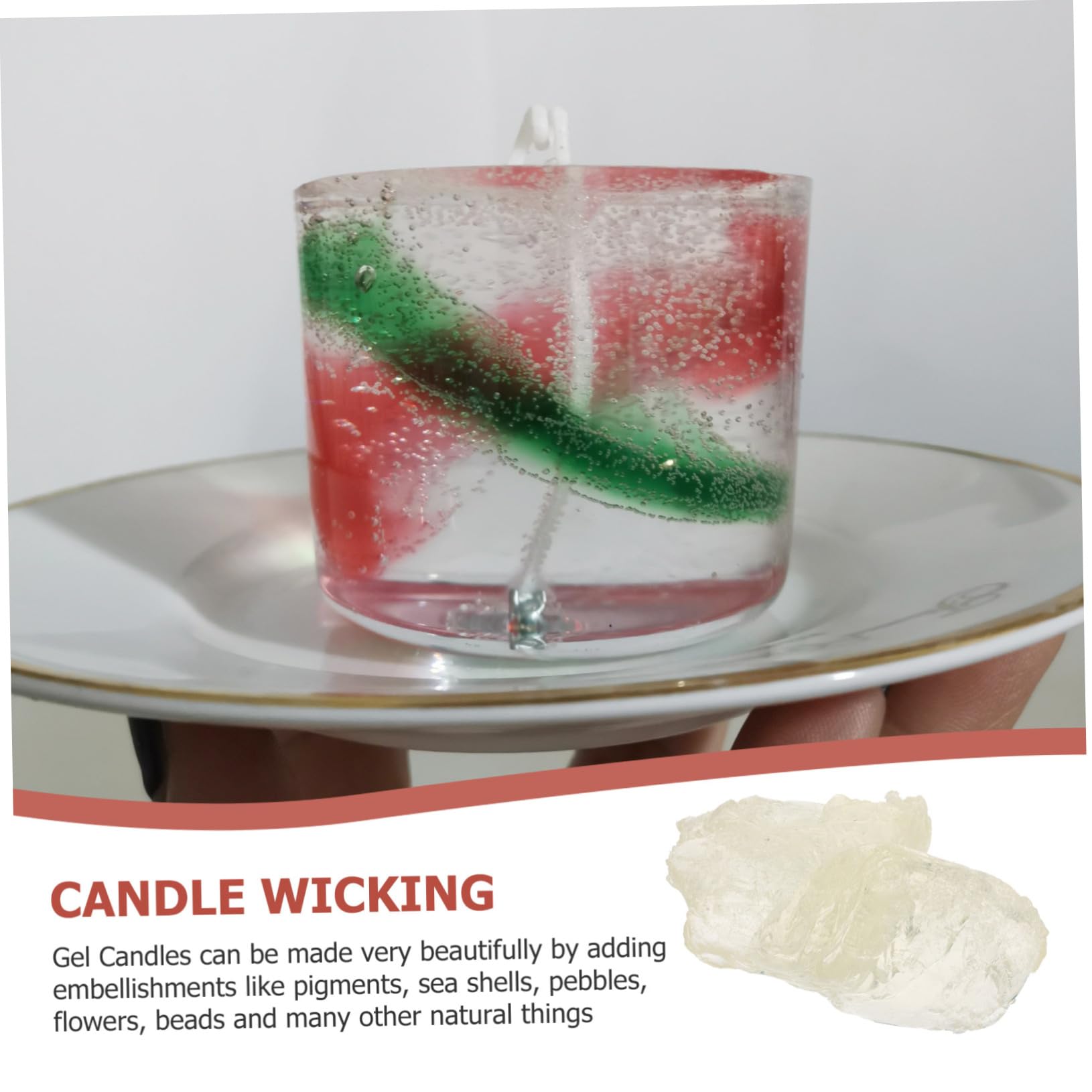 Housoutil Cera Confezione Te Gel Trasparente per 1 Fai 1kg Candele | Alta Trasparenza, Uso DIY Sicuro e Fumo, Adatta a Laboratori Creativi per Ragazzo Ragazza