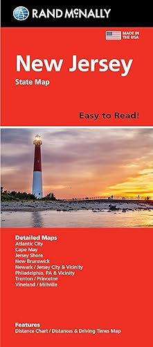 Rand McNally Easy to Read: New Jersey State Map
