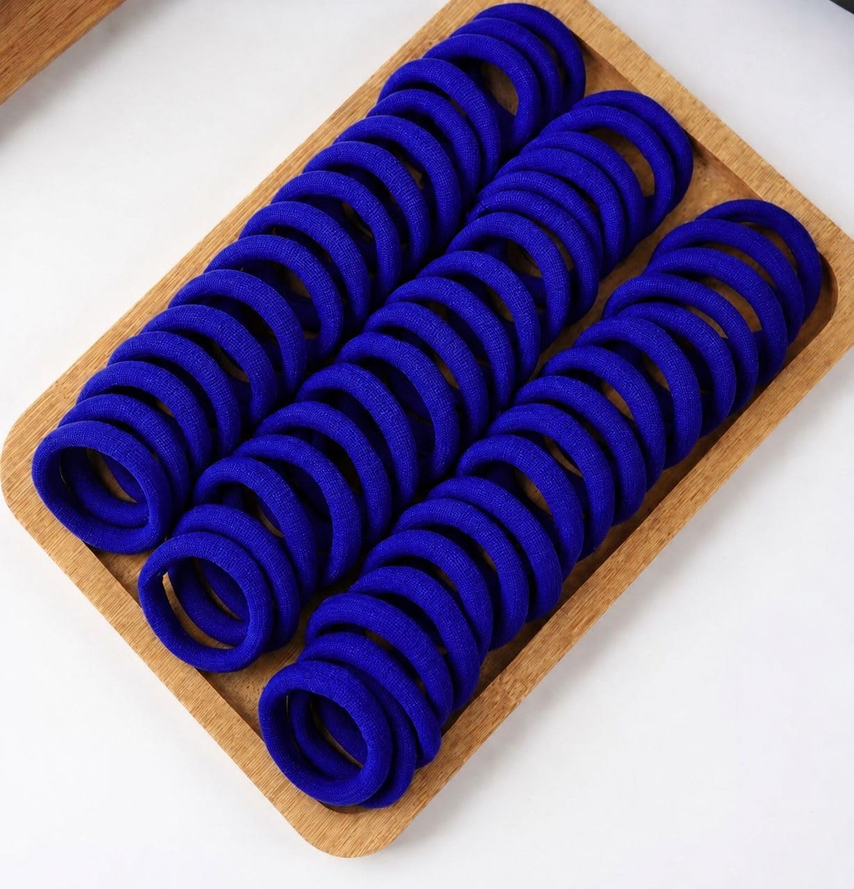 50 Pack, Elastic Hair Ties for Women and Girls, Ponytail Holders, Rubber Bands (Dark Blue)-image-26