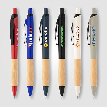 Ballpoint Pen, Red, Black Ink, Adult, RABS Plastic, Ballpoint, Retractable, 1 Count, Crest Recycled Plastic Curvy Pen