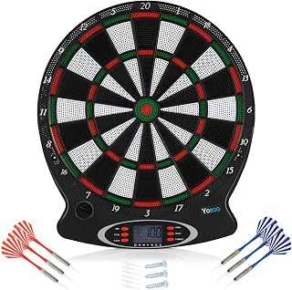 Placa de Alvo de Dardos, Jogo de Dardos de Indicador de Pontuação de LCD de Pendurar Eletrônico Profissional Com 6 Peças de Dardos para Jogo de Torneio