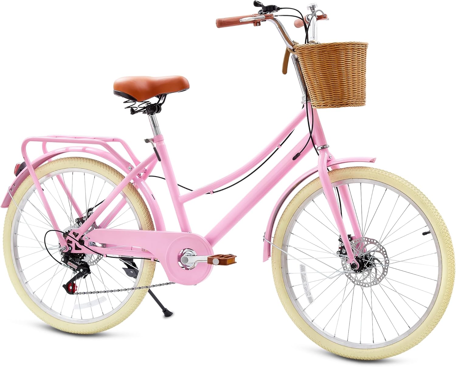 24 Inch Retro Girls Bikes Basket 24in Bike Girls Kids Bike, Retro