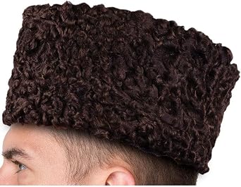 Diplomat Persian Hat - Astrakhan Fur Cap with Sweatband - Mens Winter Hat