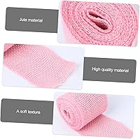 Vista 2 de TEHAUX Rollo de arpillera de yute de 2.4 in de ancho, decoraciones de 6.6 ft de longitud, estilo ancestral de Navidad