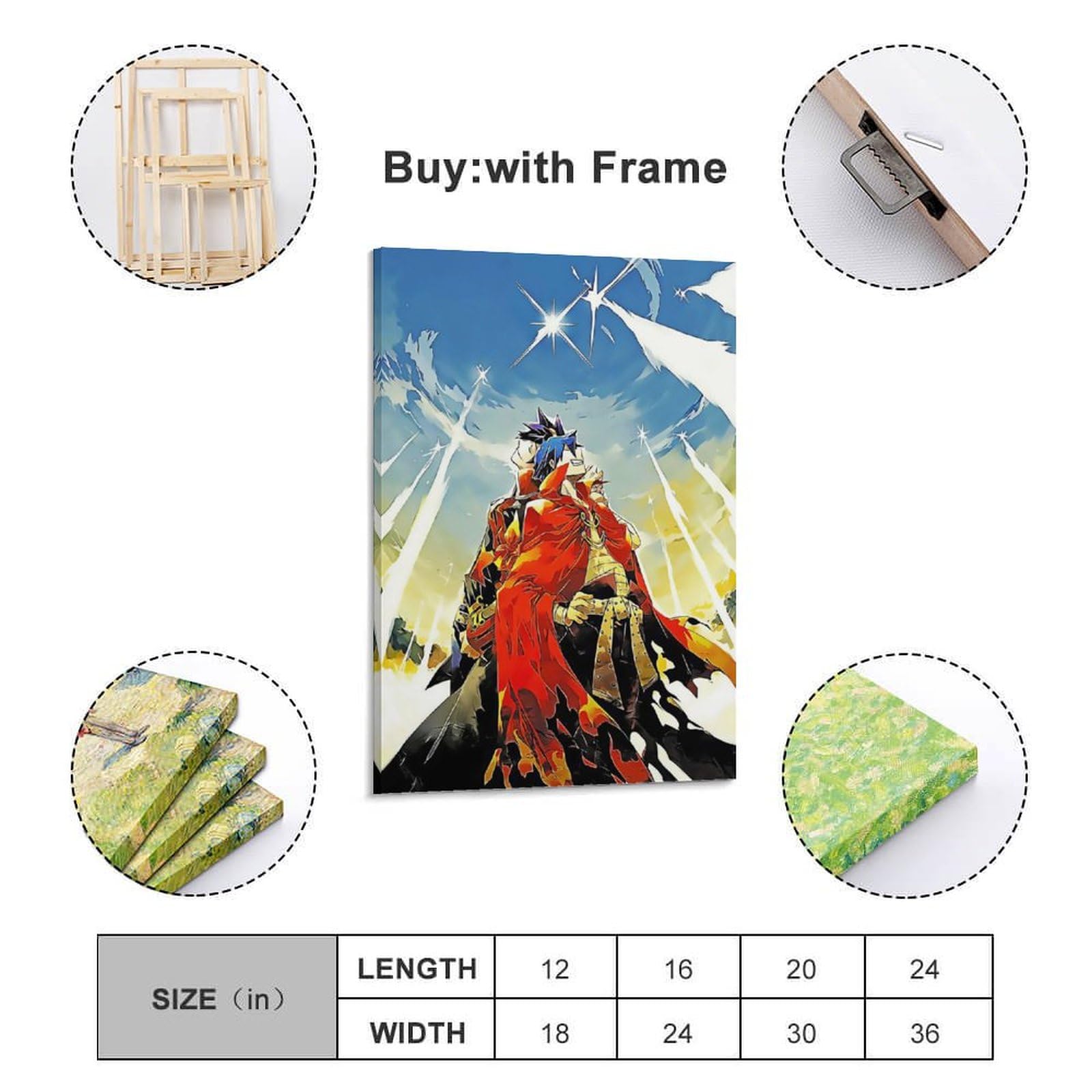 Amazon.co.jp: アニメ天元突破グレンラガンポスター 1 キャンバス