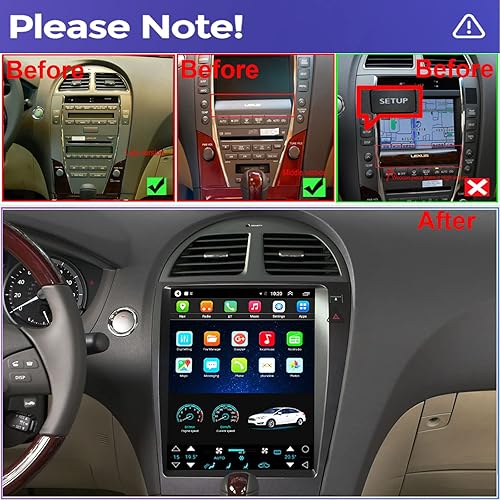 Miniatura 2 de Para Lexus ES350 Radio Actualización 2007-2012 con fibra, reemplazo estéreo Android, pantalla táctil IPS, CPU de cuatro núcleos, 2G RAM 32G ROM,