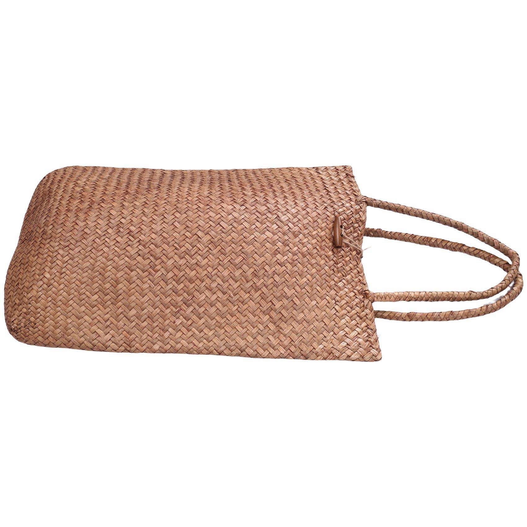 5 bolsas de mano de encaje de mimbre, bolsa de hombro, bolsa de paja de compras, Color de la foto, Talla