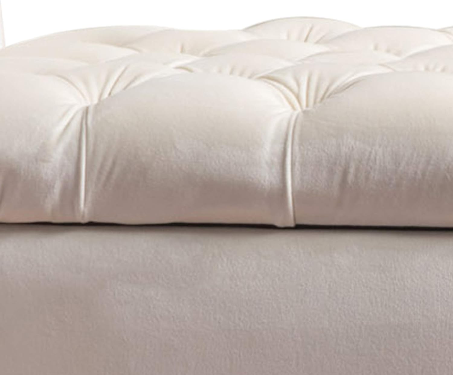 Christopher Knight Home Keiko Velvet Armed Storage Bench, Ivory