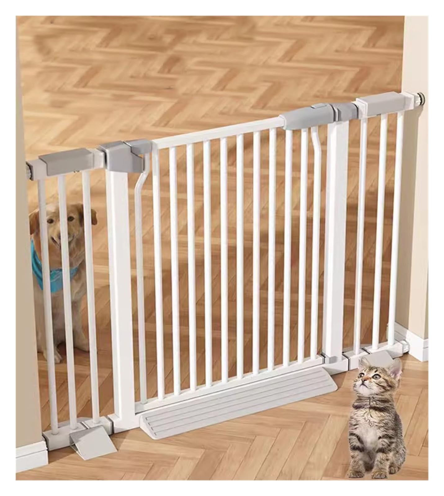 Barrière pour chien automatique et extra large pour escaliers et portes de 32 à 57 pouces