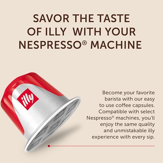 illy Espresso Capsules, Classico Medium Roast, 10 Count, 10 Pack | Coffee Pods for Espresso Original Line, Compatible Capsules, 100% Arabica, Premium Italian Coffee