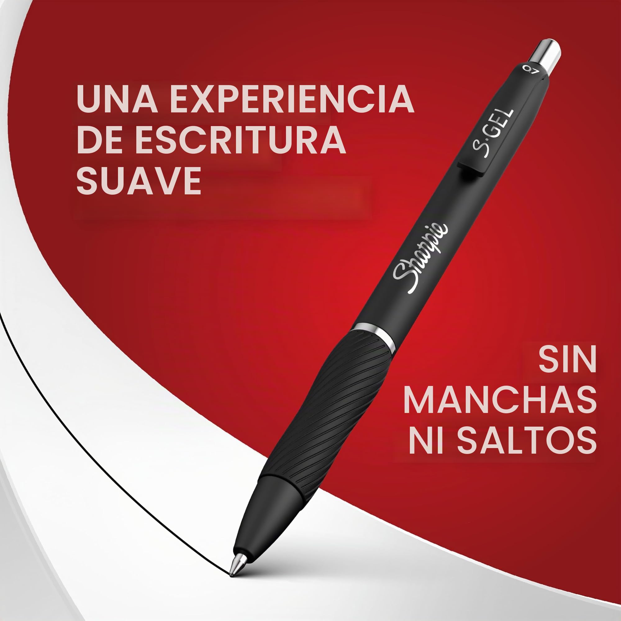 Sharpie S-Gel | Bolígrafos de gel | Punta mediana (0,7 mm) | Colores surtidos | 8 unidades