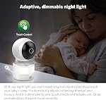 Moniteur vidéo LeapFrog LF915HD avec écran haute définition de 5" 720p, caméra panoramique inclinable à 360 degrés, vision nocturne couleur, (Blanc), Taille unique