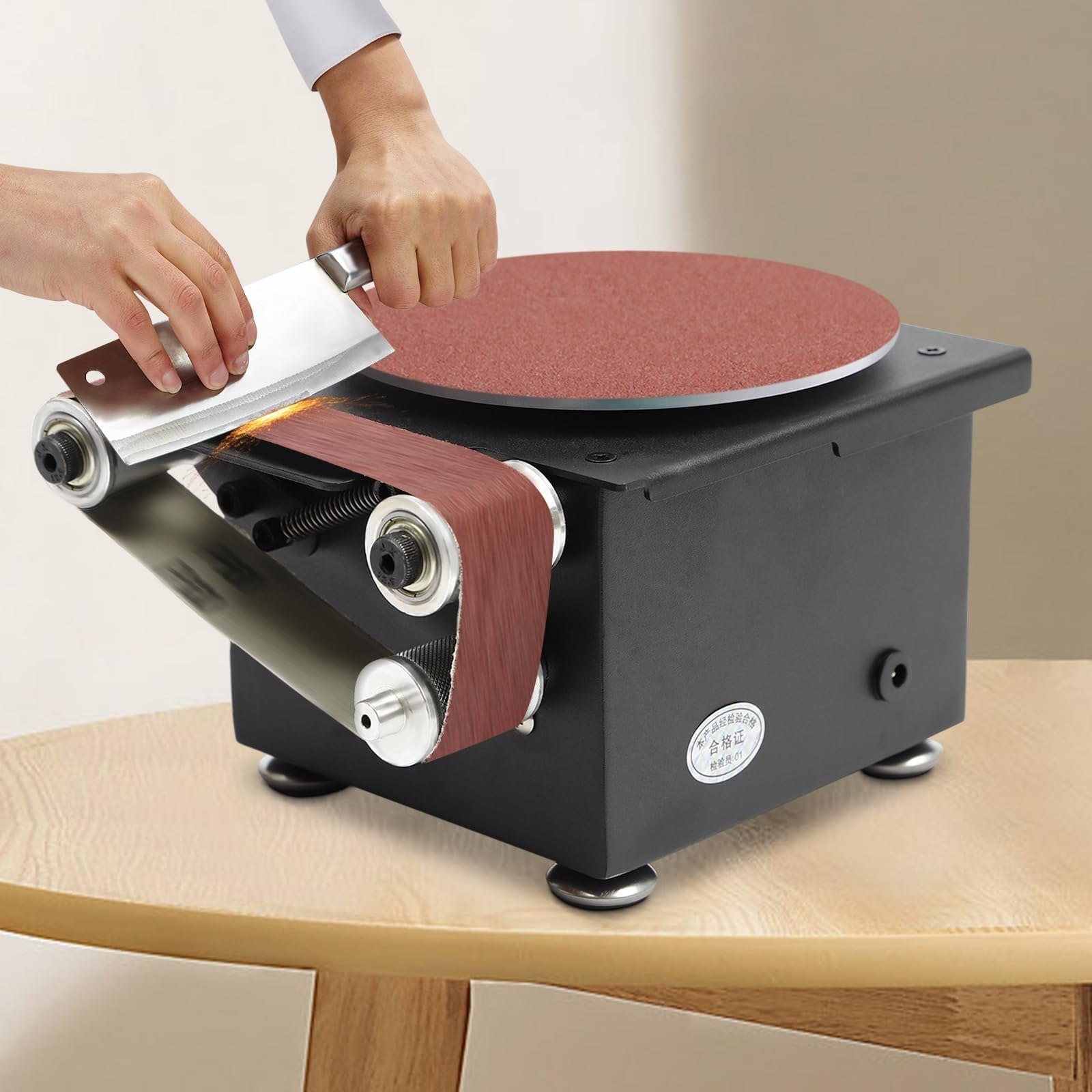 Lijadora de disco – Lijadora de banco multiusos de velocidad ajustable para madera, metal y piedra