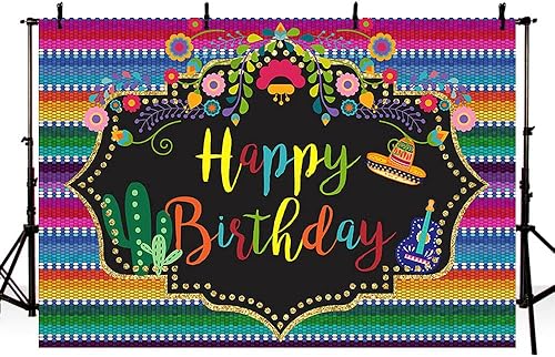 Miniatura 3 de Telón de fondo de fiesta mexicana para fiesta de cumpleaños mexicano, decoración de fiesta temática mexicana, cartel de decoración de fiesta de