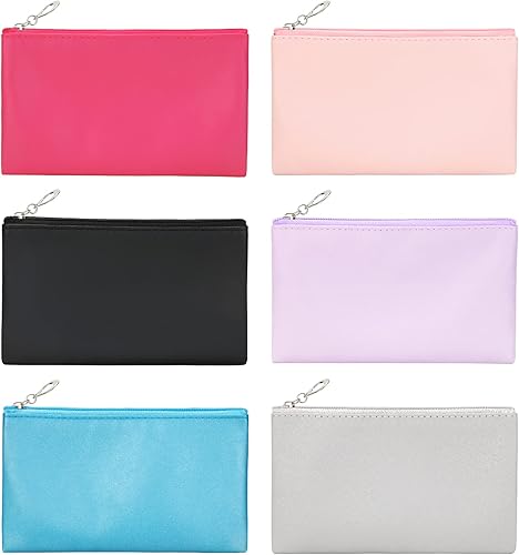 HAOGUAGUA Bolsa de maquillaje de viaje de 6 piezas, bolsa organizadora de cosméticos impermeable con cremallera, pequeña bolsa con cremallera para