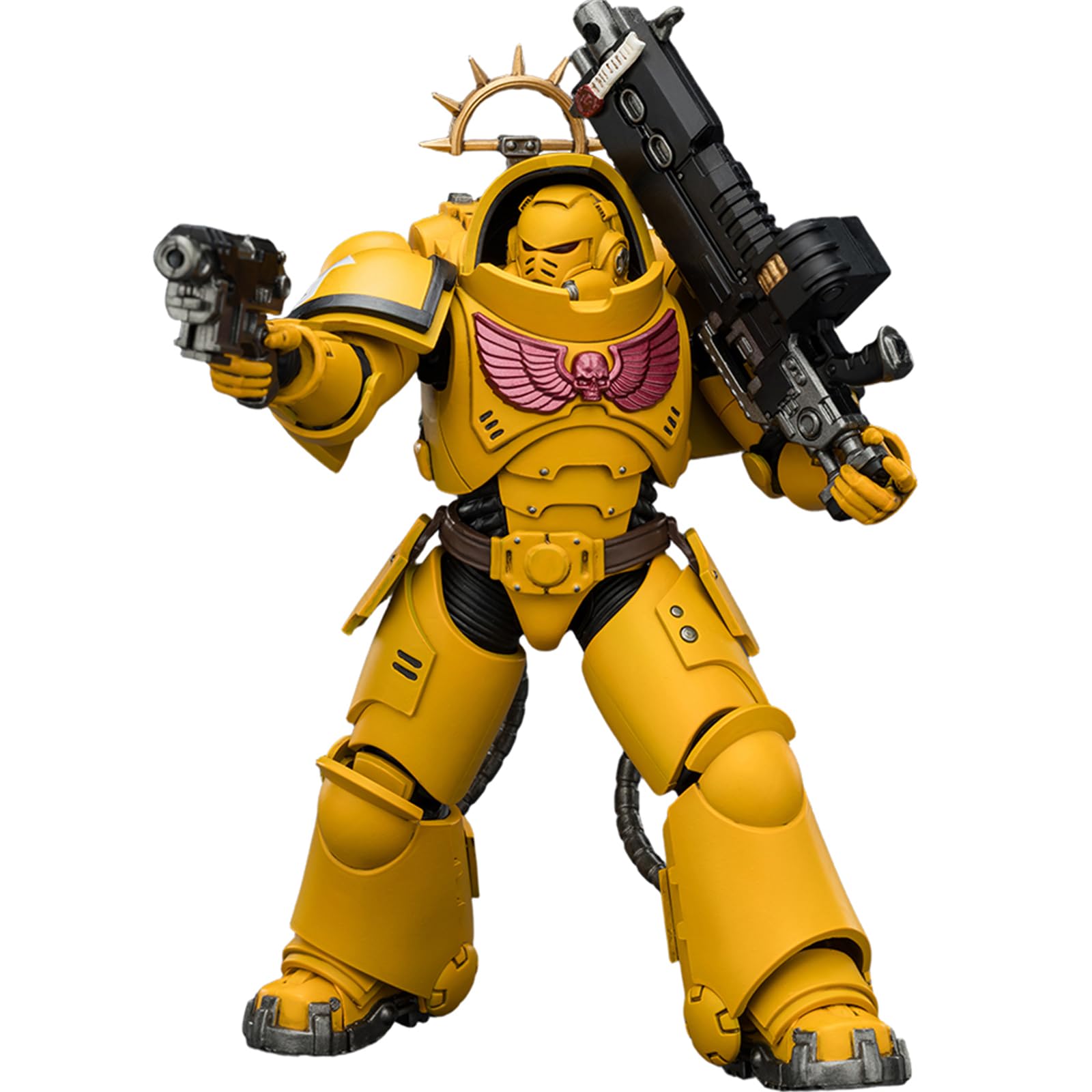 JOYTOY Warhammer 40k Space Marine 2, Game Edition Imperial Fists Heavy Intercessor with Heavy Bolt Rifle and Bolt Pistol 1/18 Action Figure Collect And Display Model