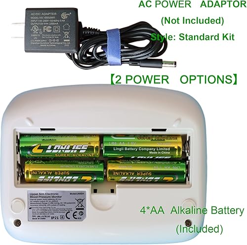 Miniatura 4 de Monitores de presión arterial para uso doméstico, brazalete de presión arterial y monitor de presión arterial con lecturas precisas y frecuencia de