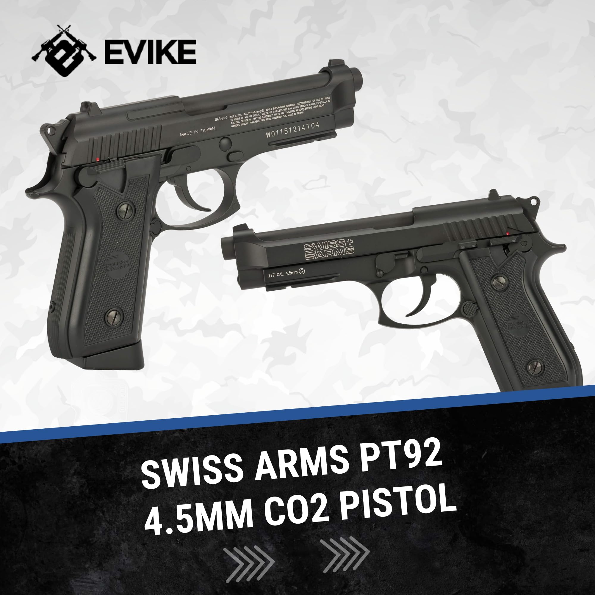 Amazon.com : Evike Airguns - Swiss Arms PT92 Metal CO2 Powered