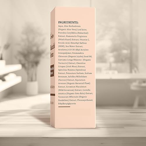 Miniatura 8 de Suero de Bakuchiol para la cara, alternativa al retinol para pieles sensibles, contiene aloe, centella, espirulina, suero de retinol de bakuchiol,