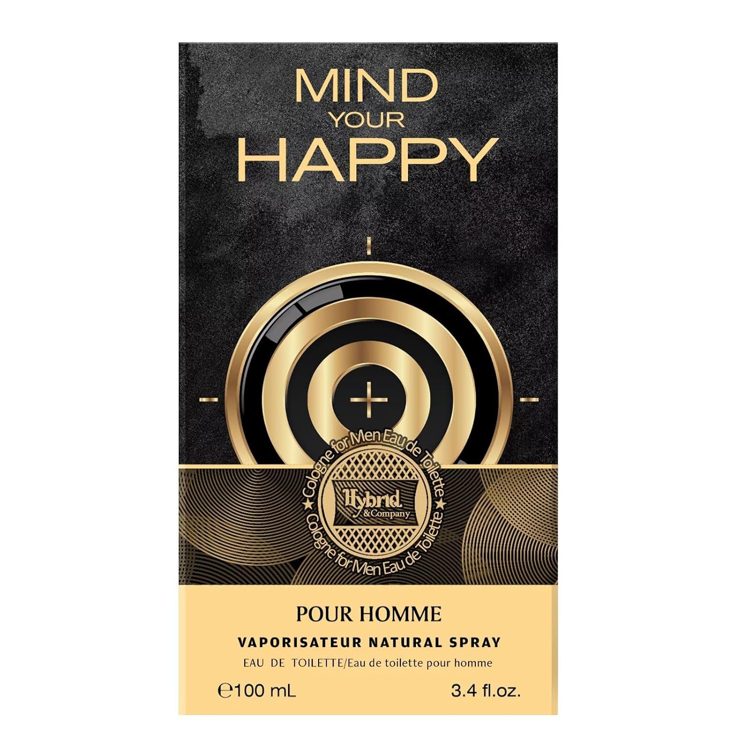 Hybrid & Company Men Mind Your Happy Wanted EDT Spray 3.4 Fl Oz | Versatile masculine scent complements casual outfits, business attire, evening wear, and formal occasions