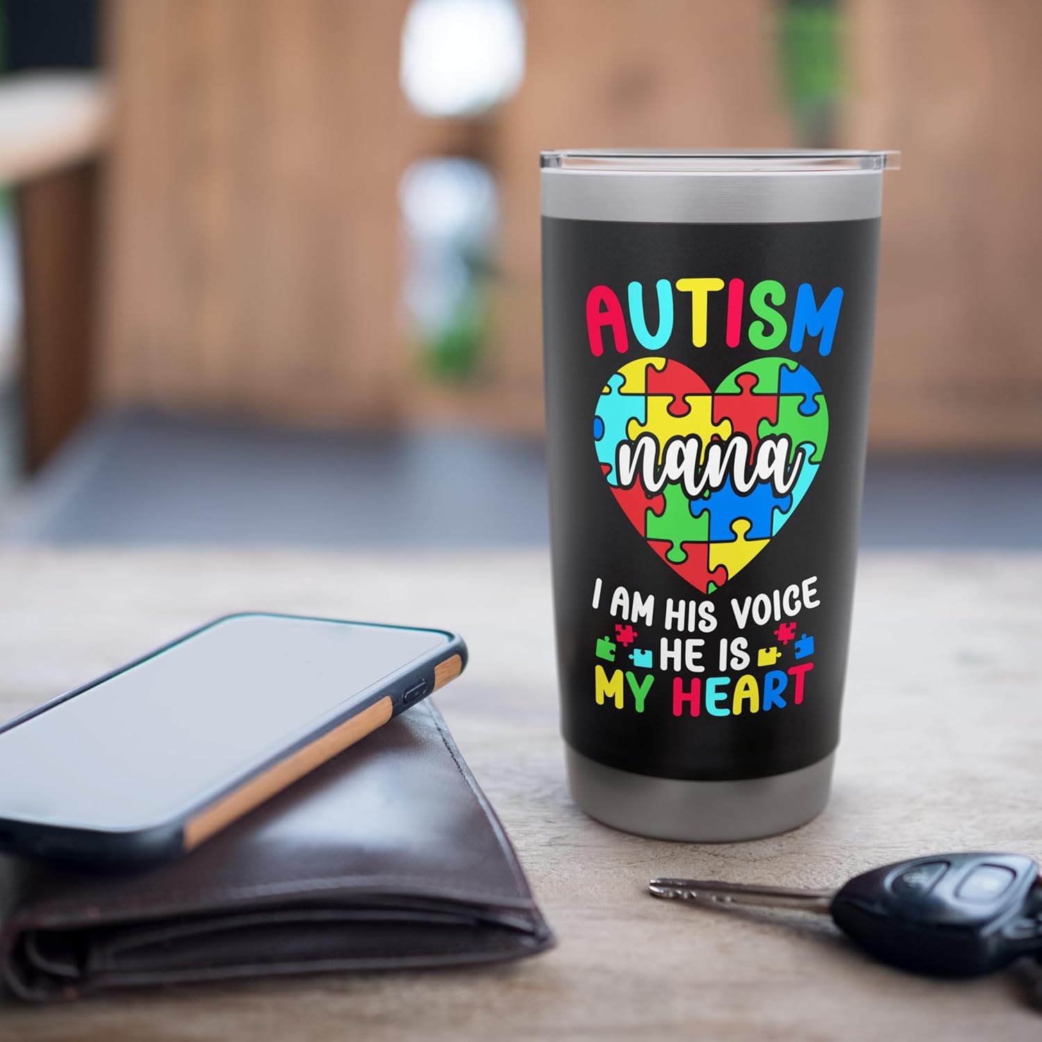 Proud Autism Nana Autism Awareness For Nana Stainless Steel Insulated Tumbler - Image 7