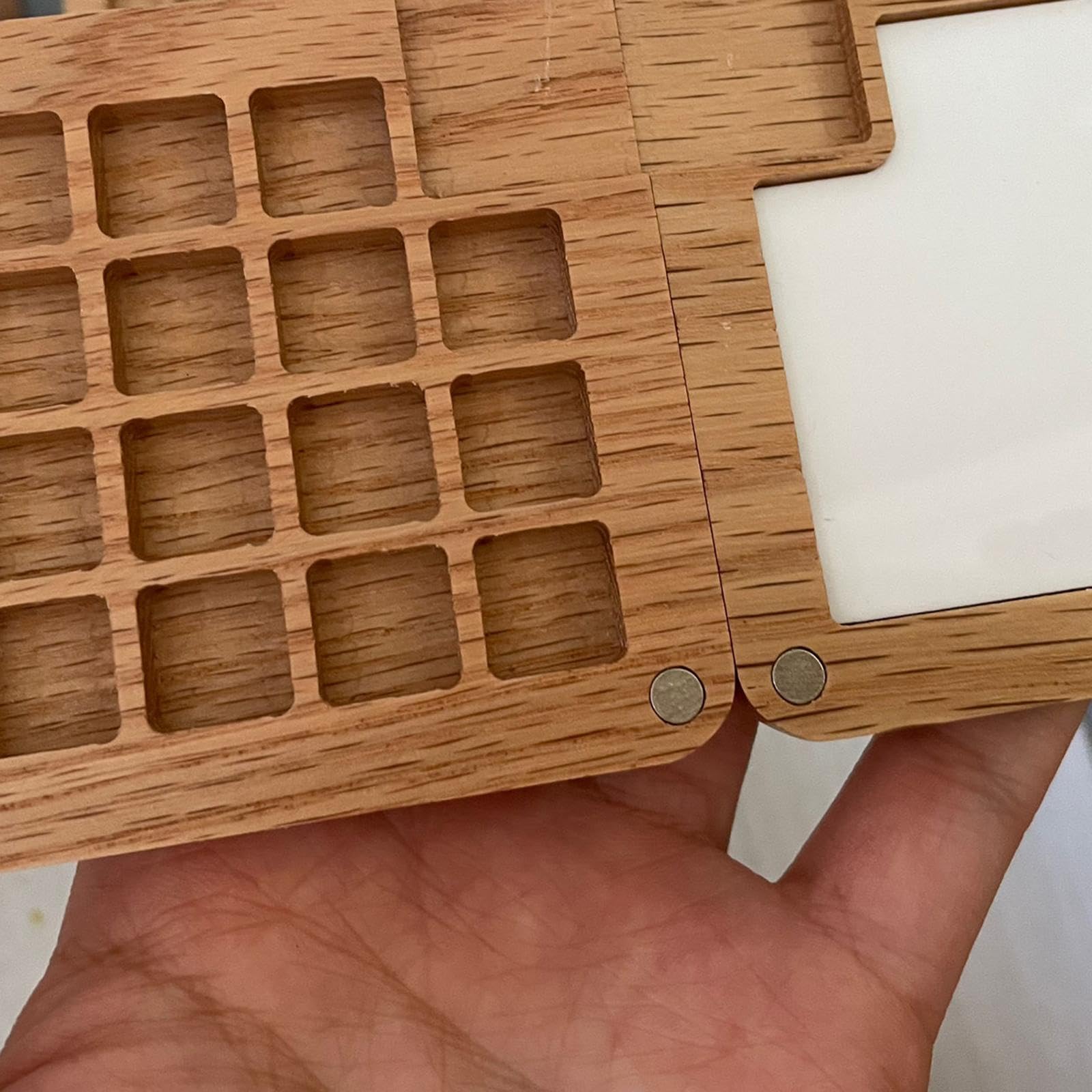 THE STYLE SUTRA Travel Paint Tray Painting Art Supplies Oil Paint for Kids or Students Oak 15 Grids-picture-33