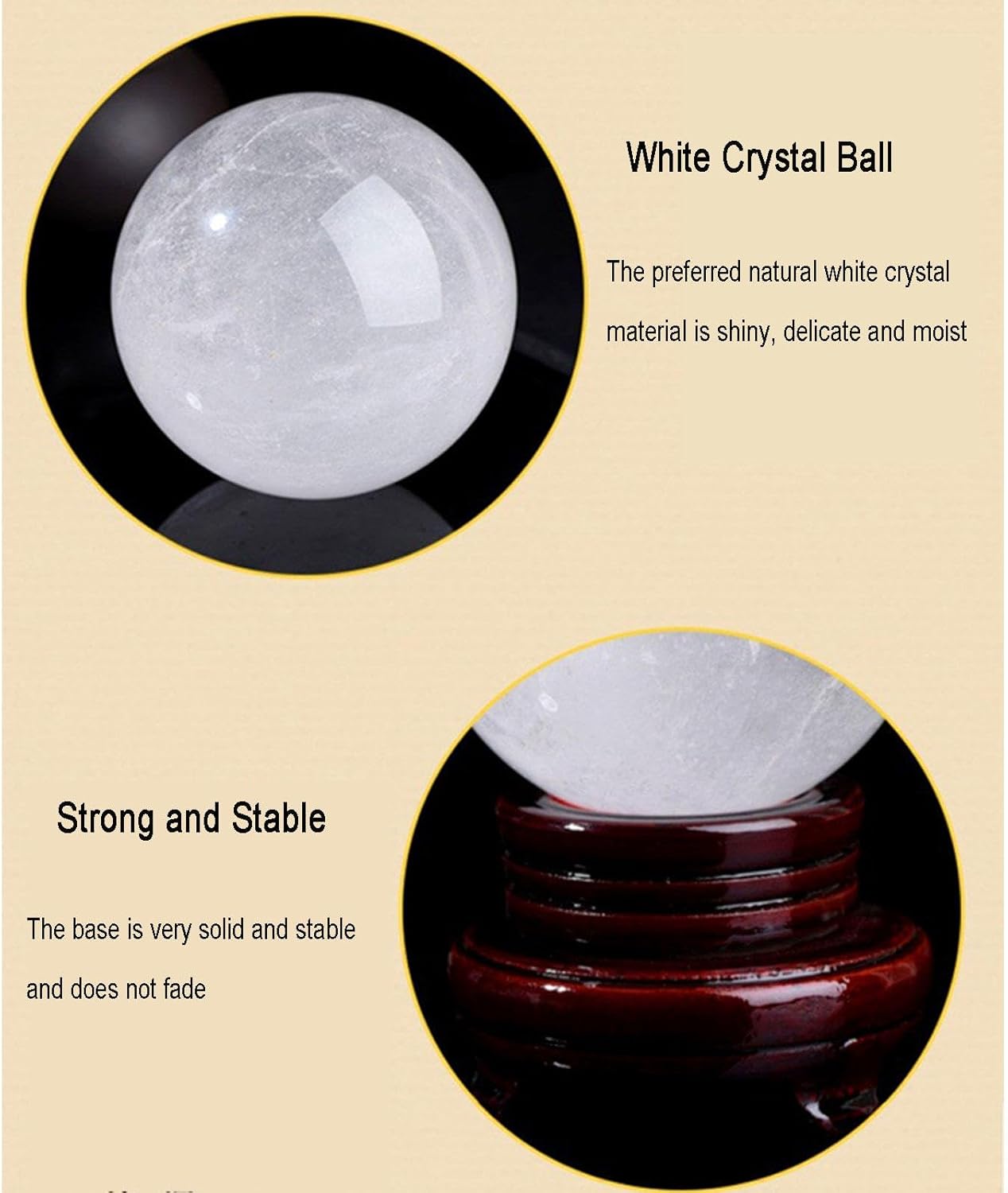 クリスタルボール 木製スタンド付き マジック用 レンズボール 写真撮影 家族装飾 占い師 風水 魔術 魔女のギフト 魔女の装飾とハロ
