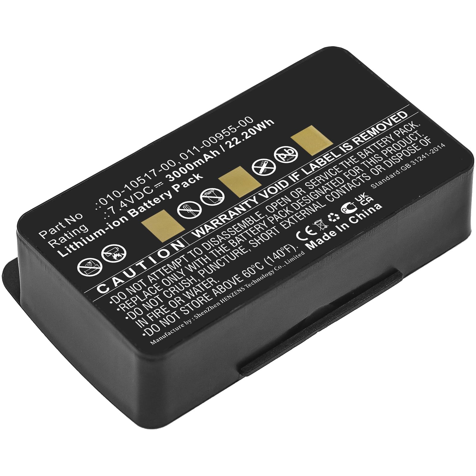 Synergy Digital GPS Battery, Compatible with Garmin GPSMAP 495 GPS, (Li-ion, 7.4V, 3000mAh) Ultra High Capacity, Replacement for Garmin 010-10517-00 Battery