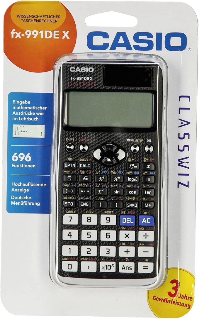 Casio Fx 991de X Komplexe Zahlen Casio FX-991DE X Technisch wissenschaftlicher Rechner Schwarz Display