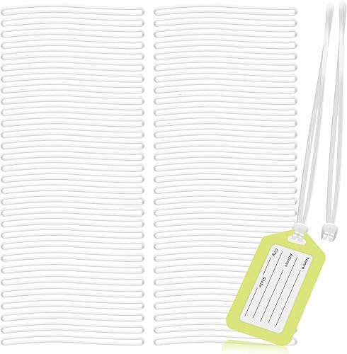 200 correas de plástico transparente Amersumer de 6 pulgadas para etiquetas de bolso.