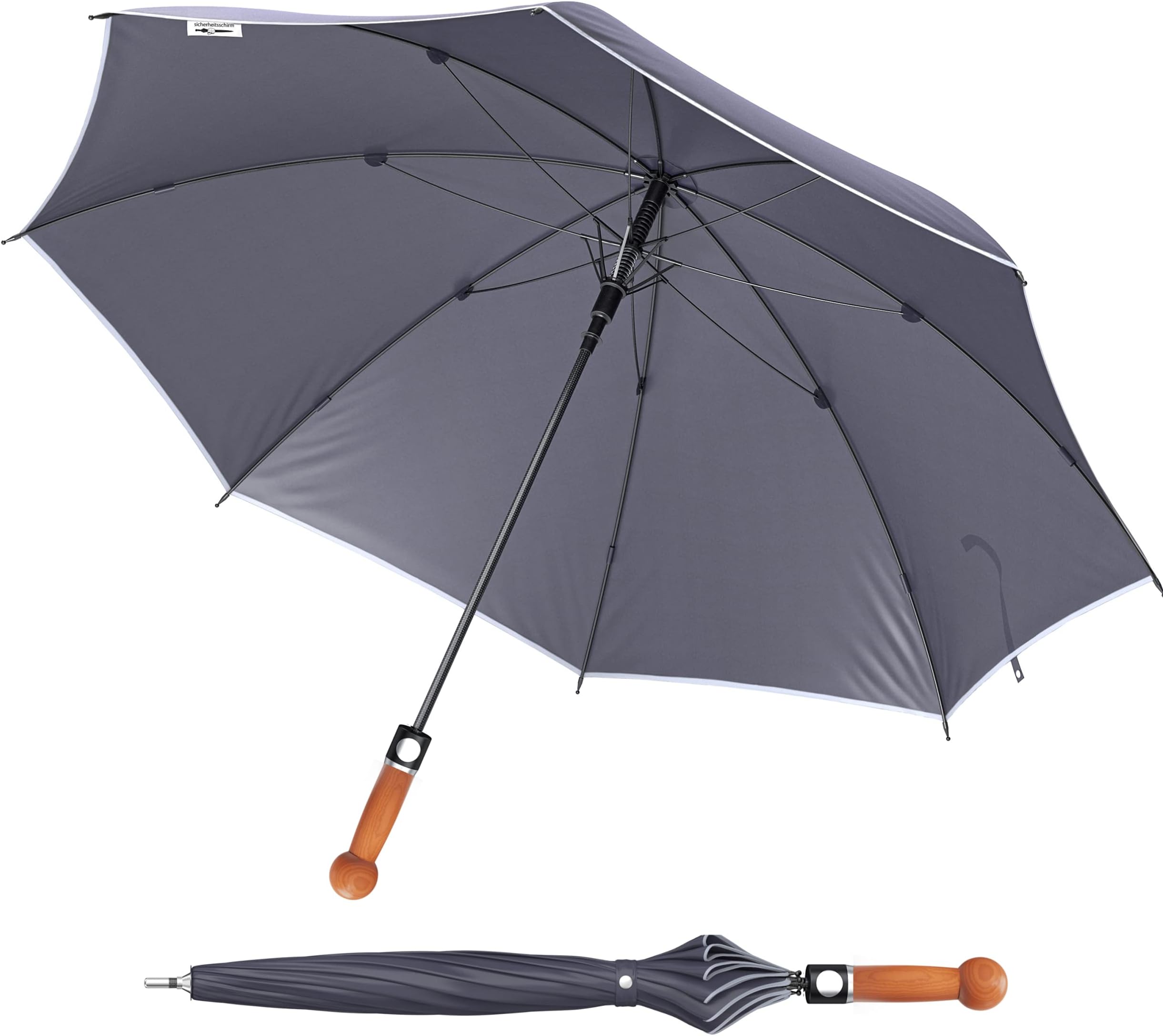Security Umbrella Safety umbrella short, Unbreakable umbrella for self-defense, Legally legal and highly effective self-defense aid that makes you safer on the move zwetschge