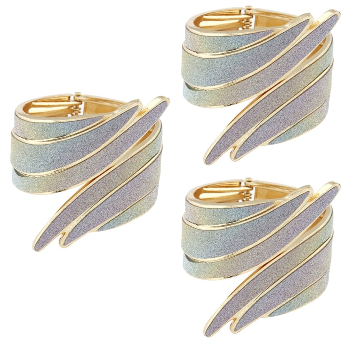 LIFKOME 3piezas Pulsera De Color Aleatorio Diseño De De Ángel Joyería De Moda Punk Pulsera Exagerada Para Mujer y Niñas Para Fiesta y