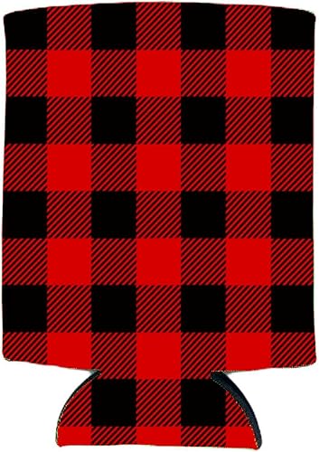Buffalo Check Flannel Pattern - Enfriador plegable para latas