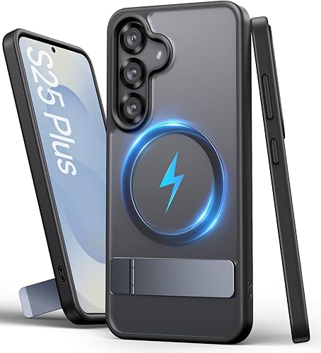 Miniatura 31 de Funda para Samsung Galaxy S25 Edge, compatible con MagSafe y soporte integrado, probada contra caídas de grado militar, mate, resistente, a prueba