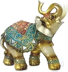 Elefante Decorativo Em Resina Indiano Sabedoria Sorte Modelo Elf-S (S300)