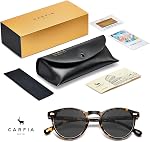 Lunettes de soleil polarisées rondes en acétate vintage CARFIA pour femmes, protection UV CA5288